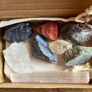 Chakras Raw Crystal Healing stone set of 8